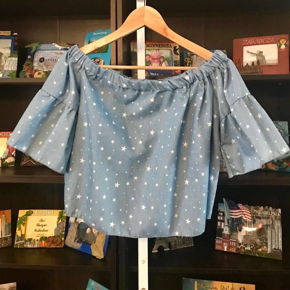 [See You Monday] Off Shoulder Top w/ Straps New L - Picture 2 of 5